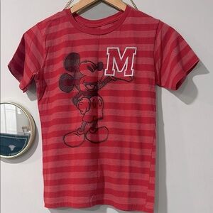 Disney Mickey Mouse Striped Letterman T-Shirt for Boys Multi
